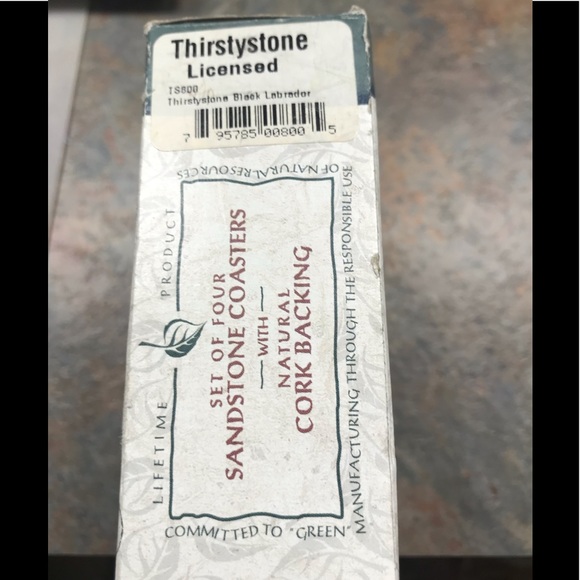 NIP Thirsty Stone Licensed/Vintage Black Labrador Retriever Coasters - Picture 7 of 8